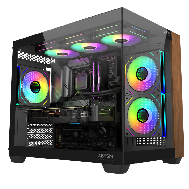 ABYSM AB128535 Caja M-ATX Danube Sava Nature 285C Black, Micro Torre, PC, Negro, ITX, micro ATX, Acrilonitrilo butadieno