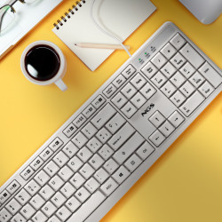 NGS NGS-KEYBOARD-0513 HERITAGE, Completo (100%), Alámbrico, USB, QWERTY, Blanco 2
