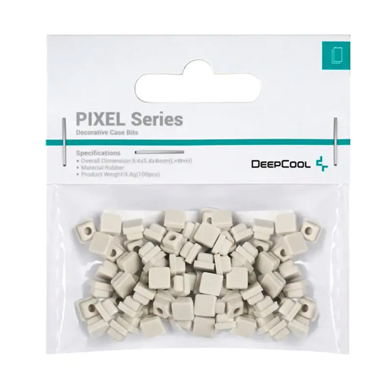 DeepCool R-PIXEL-GY100-G-1 PIXEL, Universal, Otro, Caucho, Gris, 9,8 g, 100 pieza(s)