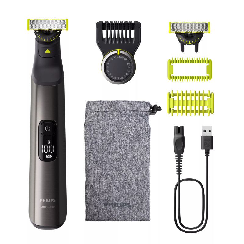 Philips QP6552/15 OneBlade Pro 360 QP6552/15 Face + Body, Pantalla incorporada, Lavable, No necesita mantenimiento ni