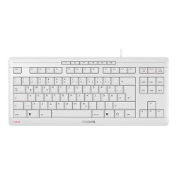 CHERRY JK-8600DE-0 STREAM KEYBOARD TKL, Alámbrico, USB, Switch de tecla de tijera, QWERTZ, Blanco