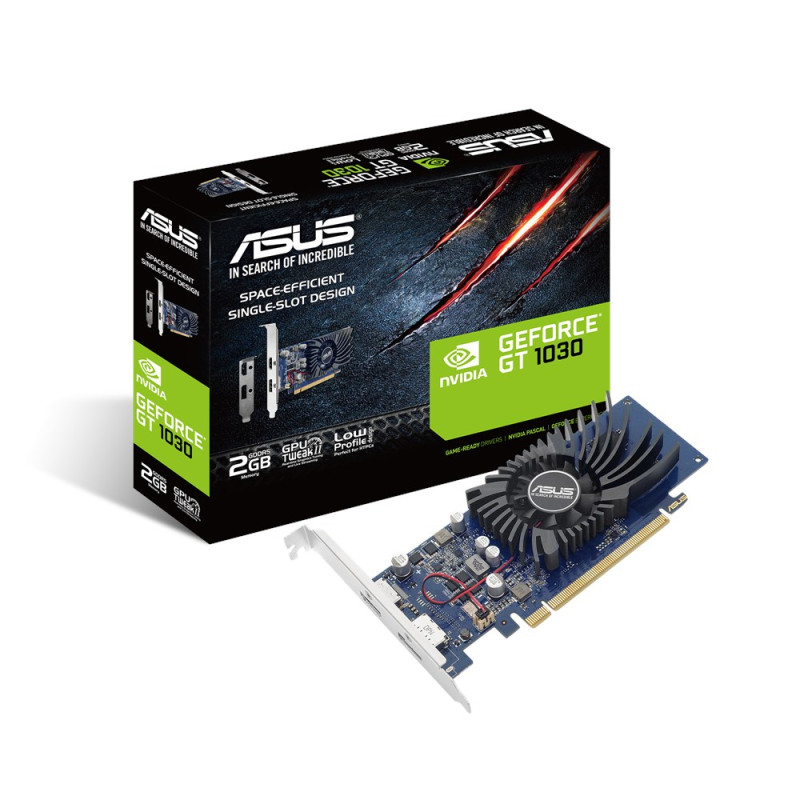 ASUS 90YV0AT2-M0NA00 GT1030-2G-BRK, GeForce GT 1030, 2 GB, GDDR5, 64 bit, 7680 x 4320 Pixeles, PCI Express 3.0