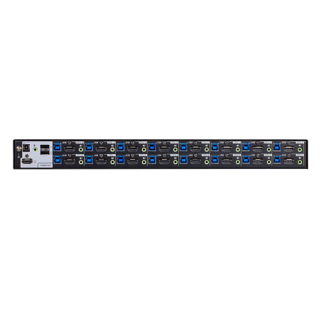 ATEN CS18216-AT-G Switch KVM HDMI 4K USB 3.0 de 16 puertos, 4096 x 2160 Pixeles, 4K Ultra HD, 13,12 W, Negro