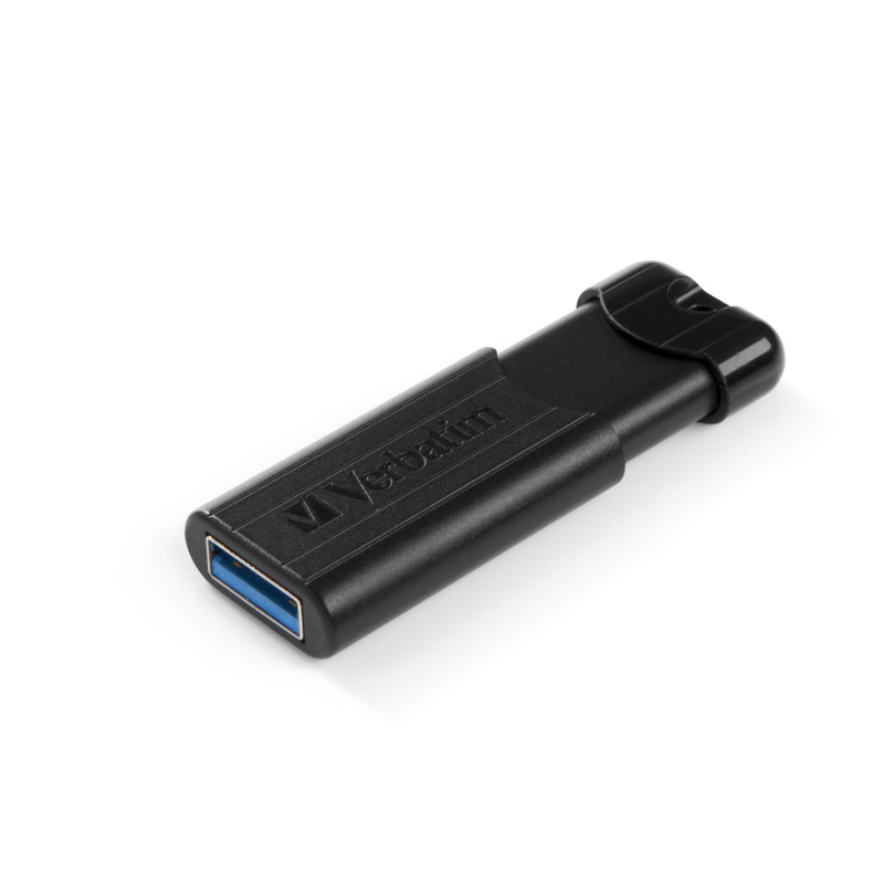 Verbatim 49318 PinStripe 3.0 - Unidad USB 3.0 de 64 GB  - Negro, 64 GB, USB tipo A, 3.2 Gen 1 (3.1 Gen 1), Deslizar, 7 g,
