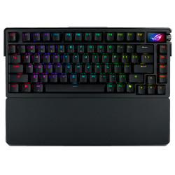 ASUS 90MP03MA-BKUA01 ROG Azoth Extreme, 75%, Inalámbrico y alámbrico, USB + RF Wireless + Bluetooth, Interruptor mecánico,