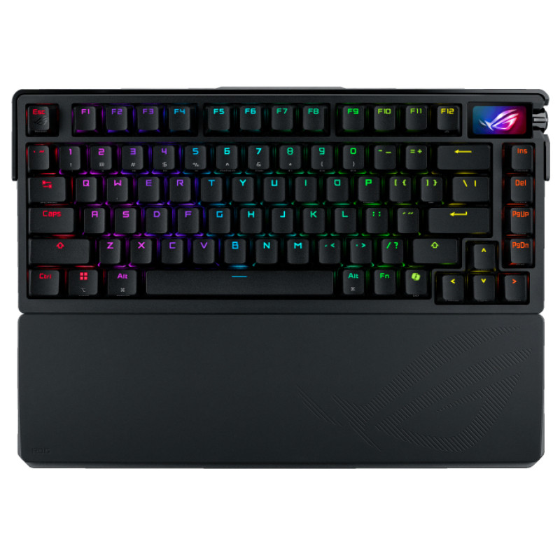 ASUS 90MP03MA-BKUA01 ROG Azoth Extreme, 75%, Inalámbrico y alámbrico, USB + RF Wireless + Bluetooth, Interruptor mecánico,