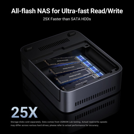Ugreen 25892B DXP480T Plus, NAS, Escritorio, Intel® Core™ i5, 8 GB, DDR5, Gris