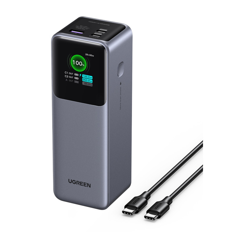 Ugreen 35525B 25000mAh 200W Fast Charging Powerbank, 25000 mAh, Gris