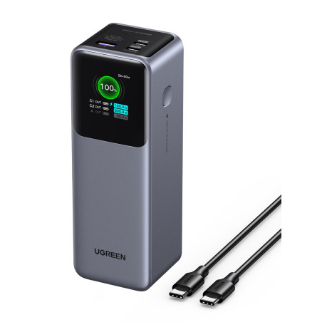 Ugreen 35525B 25000mAh 200W Fast Charging Powerbank, 25000 mAh, Gris