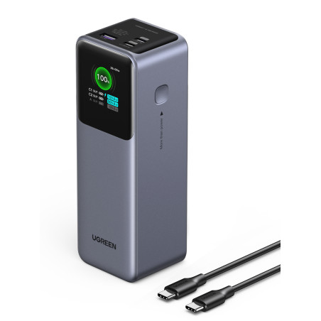 Ugreen 35525B 25000mAh 200W Fast Charging Powerbank, 25000 mAh, Gris