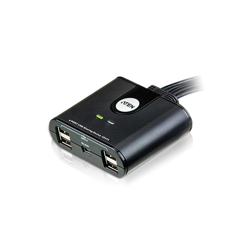 ATEN US424-AT Switch de periféricos USB 2.0 de 4 x 4 puertos, Negro
