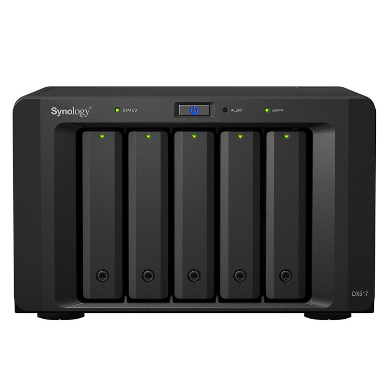 Synology DX517 DX517, 0 TB, 3,91 kg, Escritorio, Negro