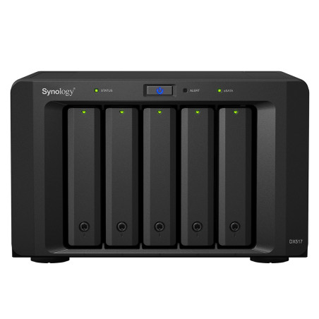 Synology DX517 DX517, 0 TB, 3,91 kg, Escritorio, Negro
