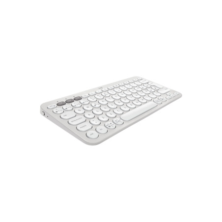 Logitech 920-011828 Pebble Keys 2 K380s, Mini, Inalámbrico, Bluetooth, Switch de tecla de tijera, QWERTY, Blanco