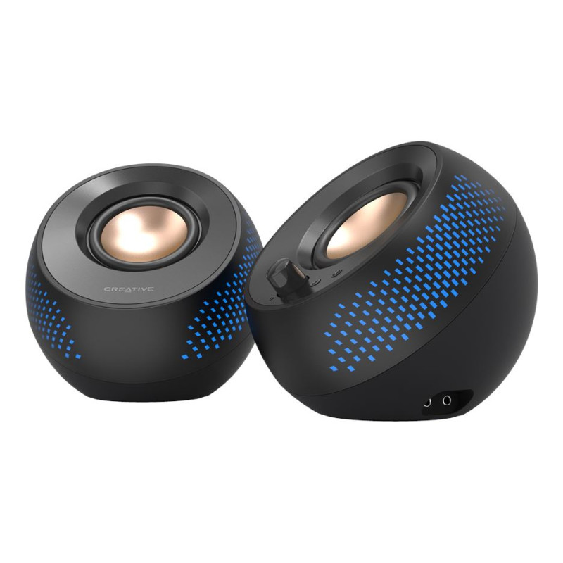Creative Labs 51MF1715AA000 Pebble X, Rango completo, 2.0 canales, Alámbrico, 15 W, 60 - 20000 Hz, Negro