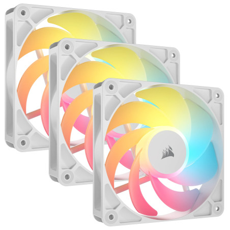 Corsair CO-9050197-WW RS120-R ARGB, Ventilador, 12 cm, 420 RPM, 2100 RPM, Blanco