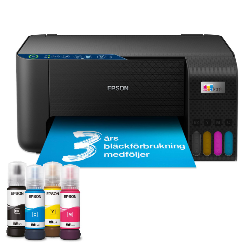 Epson C11CJ67429 EcoTank ET-2861, Inyección de tinta, Impresión a color, 5760 x 1440 DPI, Copia a color, A4, Negro