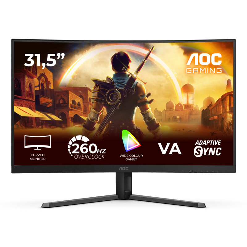 AOC C32G42ZE G4 C32G42ZE, 80 cm (31.5"), 1920 x 1080 Pixeles, Full HD, LED, 4 ms, Negro, Rojo