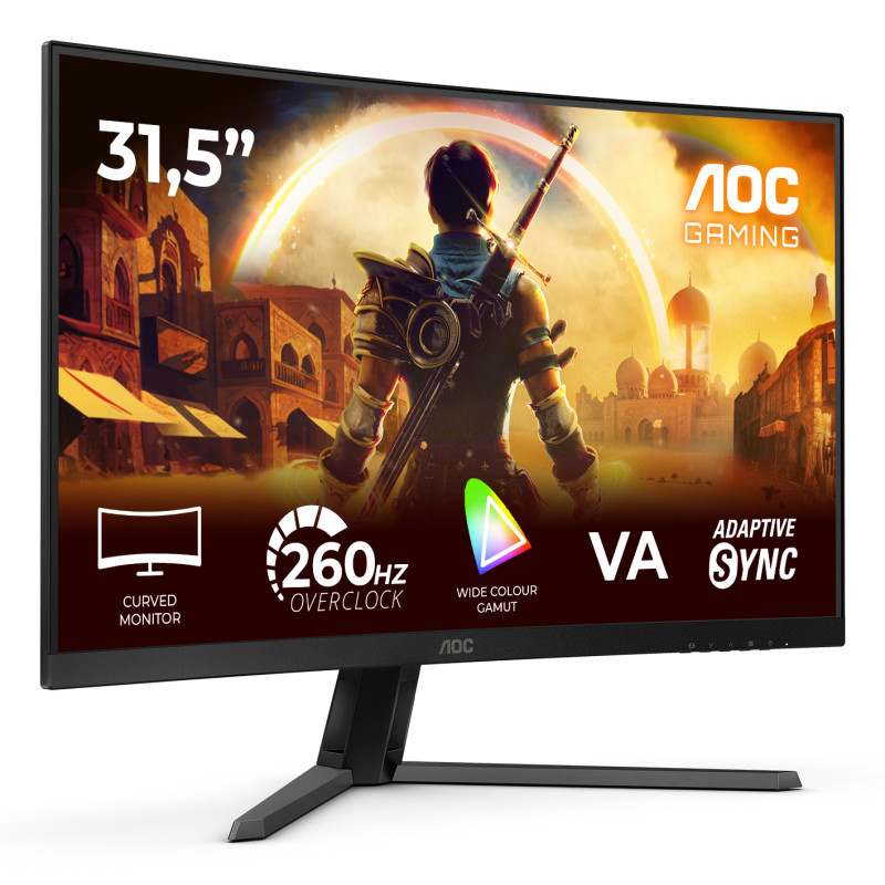 AOC C32G42ZE G4 C32G42ZE, 80 cm (31.5"), 1920 x 1080 Pixeles, Full HD, LED, 4 ms, Negro, Rojo