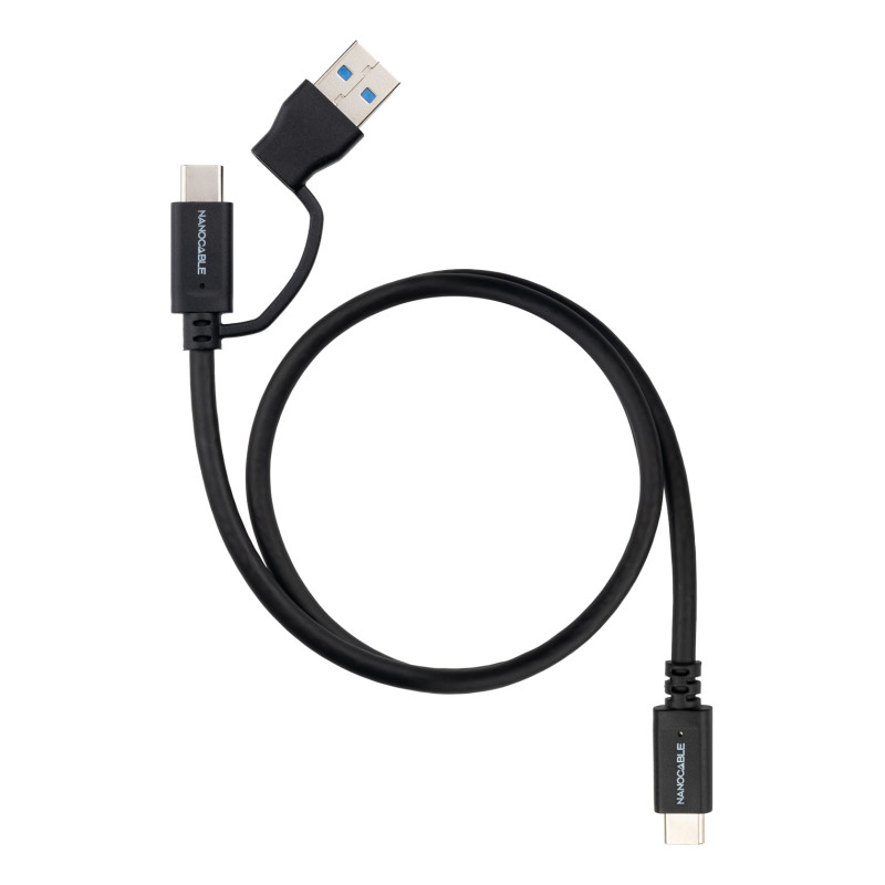 Nanocable 10.01.4803 10.01.4803, 3 m, USB A/USB C, USB C, USB 3.2 Gen 2 (3.1 Gen 2), 10 Gbit/s, Negro