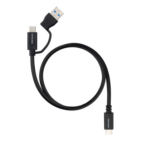 Nanocable 10.01.4801 10.01.4801, 1 m, USB A/USB C, USB C, USB 3.2 Gen 2 (3.1 Gen 2), 10 Gbit/s, Negro
