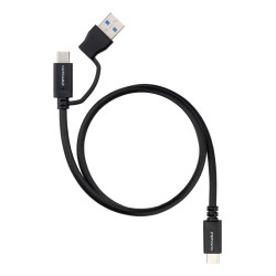 Nanocable 10.01.4800 10.01.4800, 0,5 m, USB A/USB C, USB C, USB 3.2 Gen 2 (3.1 Gen 2), 10 Gbit/s, Negro