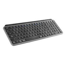 Mars Gaming MKSILENKEYSES MK-SILENKEYS, Inalámbrico, RF Wireless + Bluetooth, Switch de tecla de tijera, QWERTY, Negro