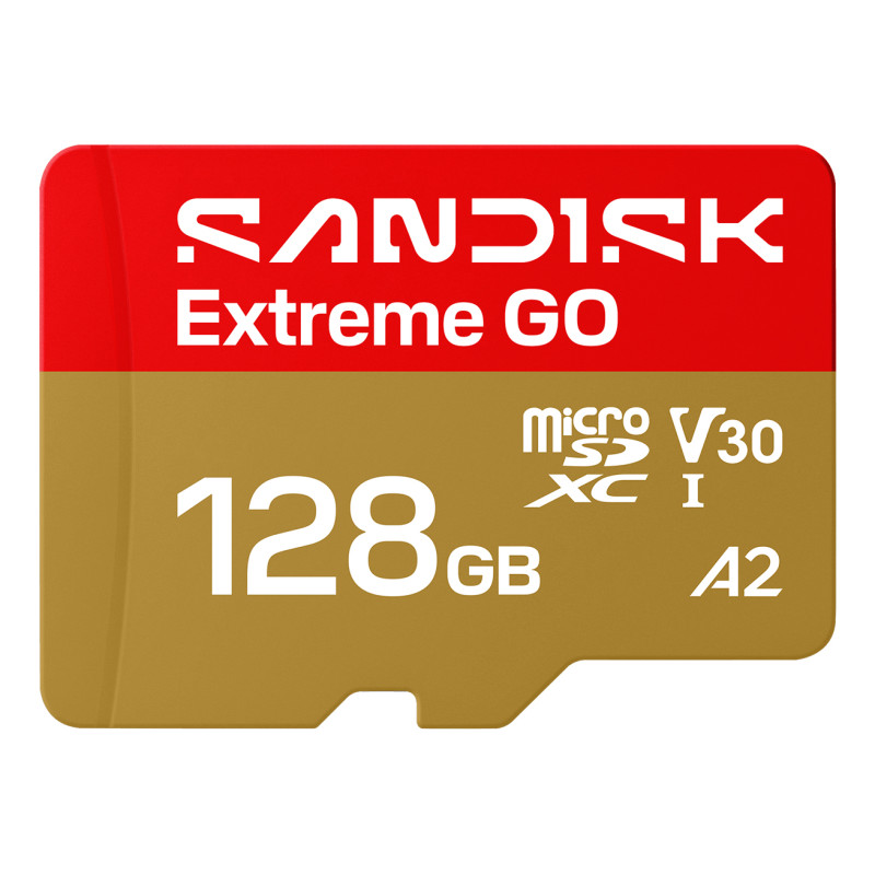 SanDisk SDSQXGN-128G-GN6MN Extreme GO, 128 GB, MicroSDXC, UHS-I, 240 MB/s, 120 MB/s, Class 3 (U3)