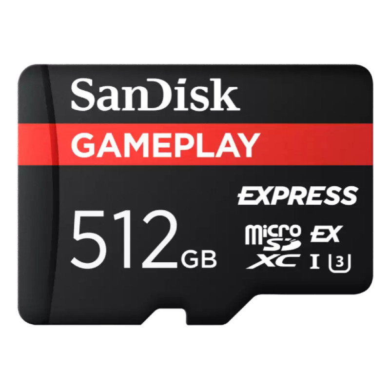 SanDisk SDSQXFN-512G-GN6GN GamePlay Express microSD 512GB, 512 GB, MicroSD, Clase 10, UHS-I, 880 MB/s, 650 MB/s