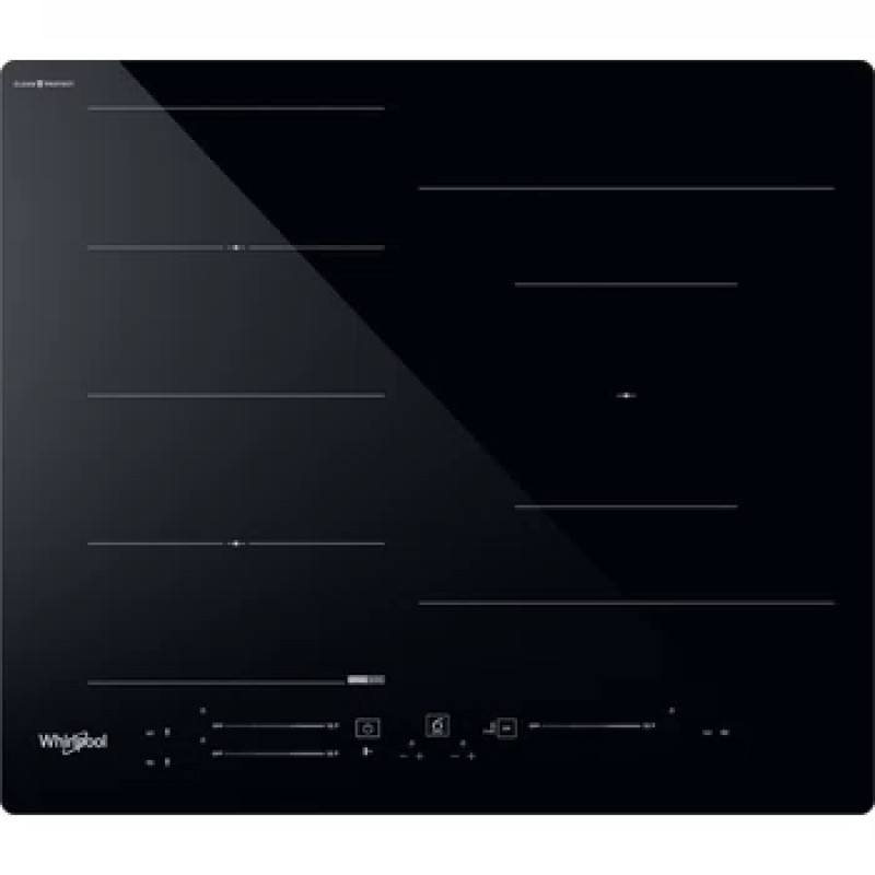 Whirlpool 869991665230 WF S9860 CPNE, Negro, Integrado, 60 cm, Con placa de inducción, Vidrio y cerámica, 3 zona(s)