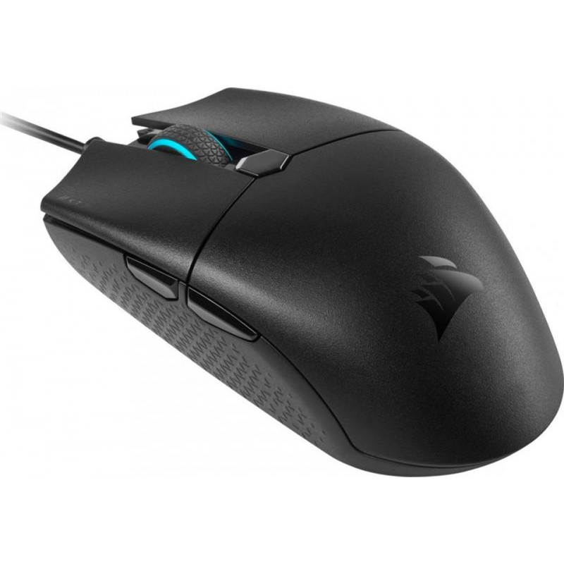 Corsair CH-930C011-EU Katar Pro, mano derecha, Óptico, USB tipo A, 12400 DPI, Negro