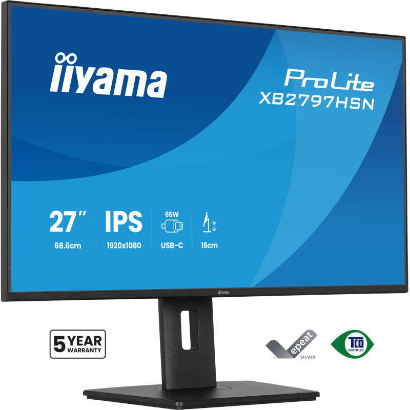 iiyama XB2797HSN-B1 ProLite XB2797HSN-B1, 68,6 cm (27"), 1920 x 1080 Pixeles, Full HD, LCD, Negro