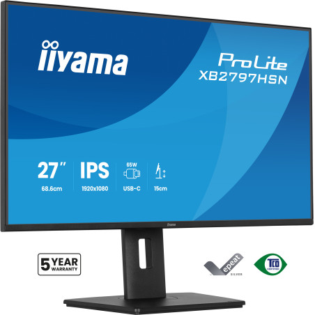 iiyama XB2797HSN-B1 ProLite XB2797HSN-B1, 68,6 cm (27"), 1920 x 1080 Pixeles, Full HD, LCD, Negro