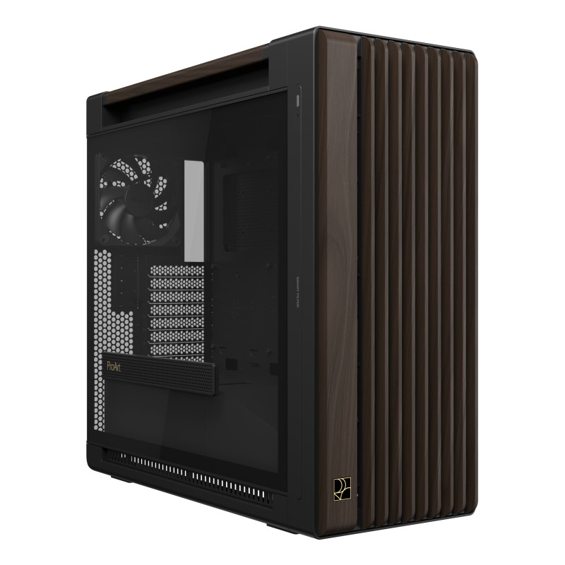 ASUS 90DC00J0-B09030 ProArt PA602 Wood Edition Modern Black - Tempered Glass Panel, Midi Tower, PC, Negro, Madera, ATX, DTX,