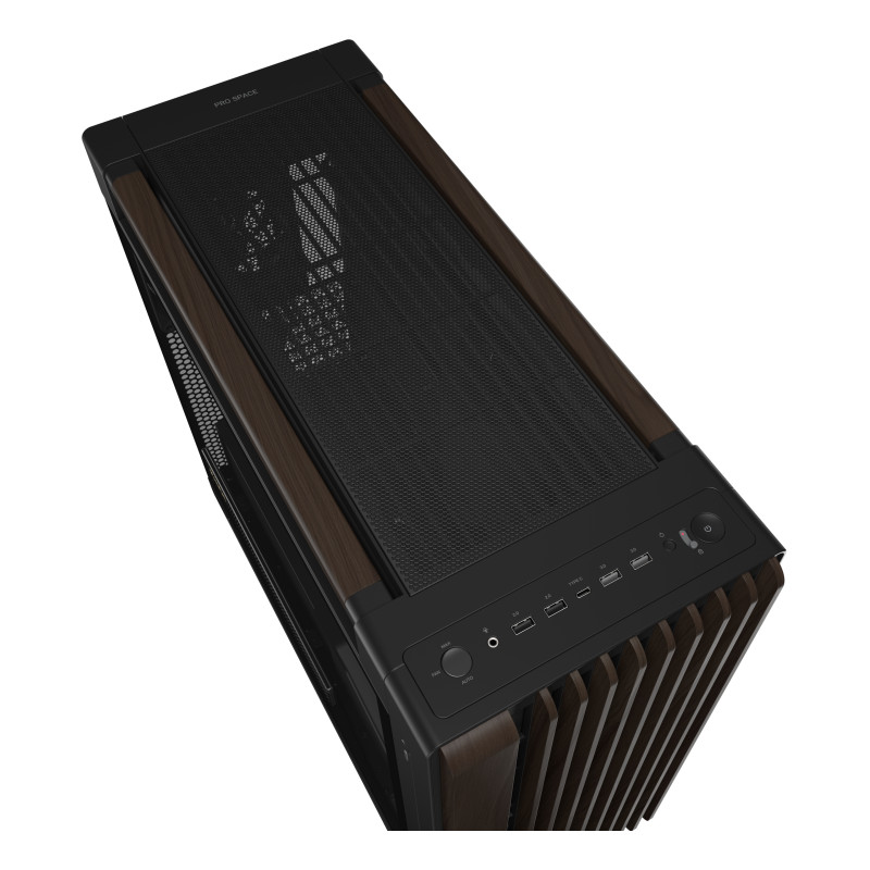 ASUS 90DC00J0-B09030 ProArt PA602 Wood Edition Modern Black - Tempered Glass Panel, Midi Tower, PC, Negro, Madera, ATX, DTX,