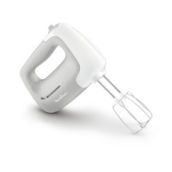 Moulinex HM450B10 PowerMix HM450B, Batidora de mano, Gris, Blanco, Mezcla, palanca, Plástico, Metal