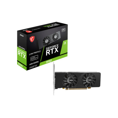 MSI GEFORCE RTX 3050 LP E 6G OC GEFORCE RTX 3050 LP E 6G OC, GeForce RTX 3050, 6 GB, GDDR6, 96 bit, 7680 x 4320 Pixeles, PCI