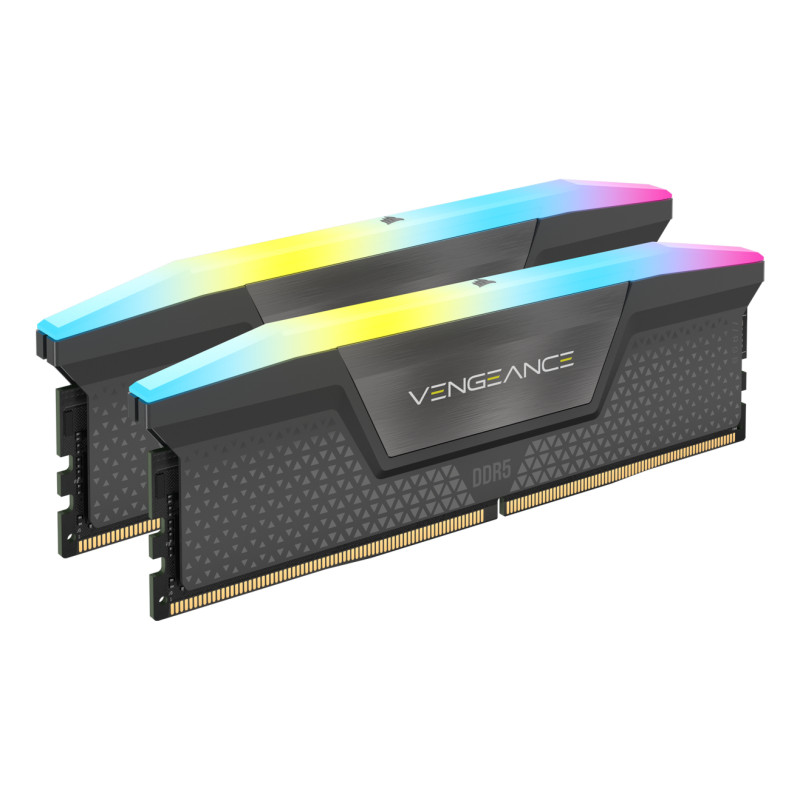 Corsair CMH32GX5M2B6000Z30K Vengeance RGB , 32 GB, 2 x 16 GB, DDR5, 6000 MHz, 288-pin DIMM, Negro