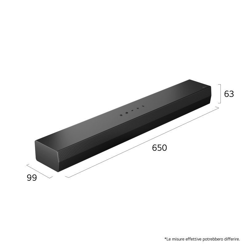 LG S20A.CEUSLLK S20A, 2.0 canales, 50 W, DTS Digital Surround, Dolby Atmos, Dolby Digital, AI Sound Pro, Juego, Película,