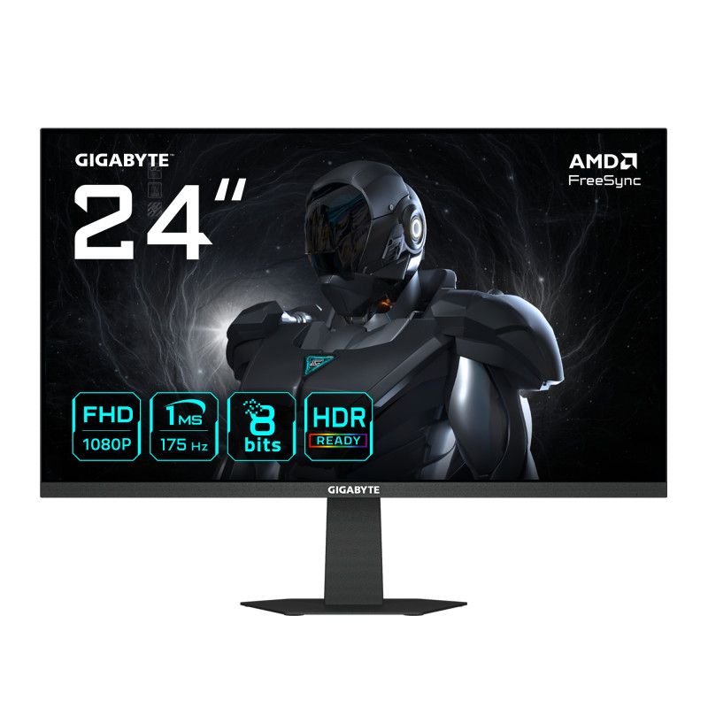 GIGABYTE GS24F14A EU GS24F14A Monitor Gaming 24” FHD - 1920 x 1080, 175Hz, 1ms, 400 cd/m², FreeSync, HDR Ready, HDMI 2.0,