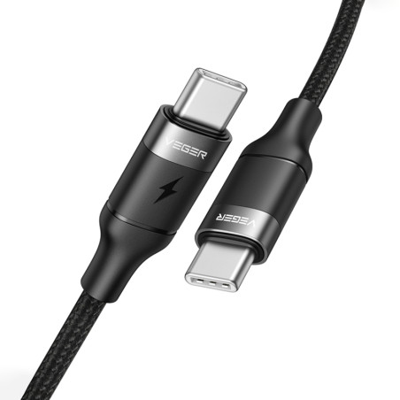 VEGER VG-CC02 VG-CC02, 1,5 m, USB C, USB C, USB 2.0, Negro