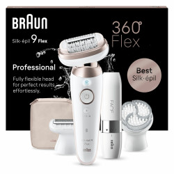 Braun BRASE93603D Silk-épil 9 Flex 9-360 3D, Rosa, Blanco, 40 pinzas, MicroGrip, 0,5 mm, Batería, Batería integrada 2