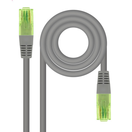 Nanocable 10.20.1410 Cable de Red Latiguillo RJ45 CAT.6 UTP AWG26 CCA, Gris, 10 m, 10 m, Cat6, U/UTP (UTP), RJ-45, RJ-45, Gris
