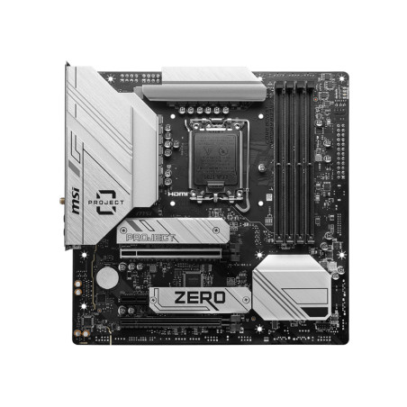 MSI 7E14-001R B760M Ptoject Zero, Intel, LGA 1700, Intel® Celeron®, Intel® Pentium® Gold, LGA 1700, DDR5-SDRAM, 256 GB