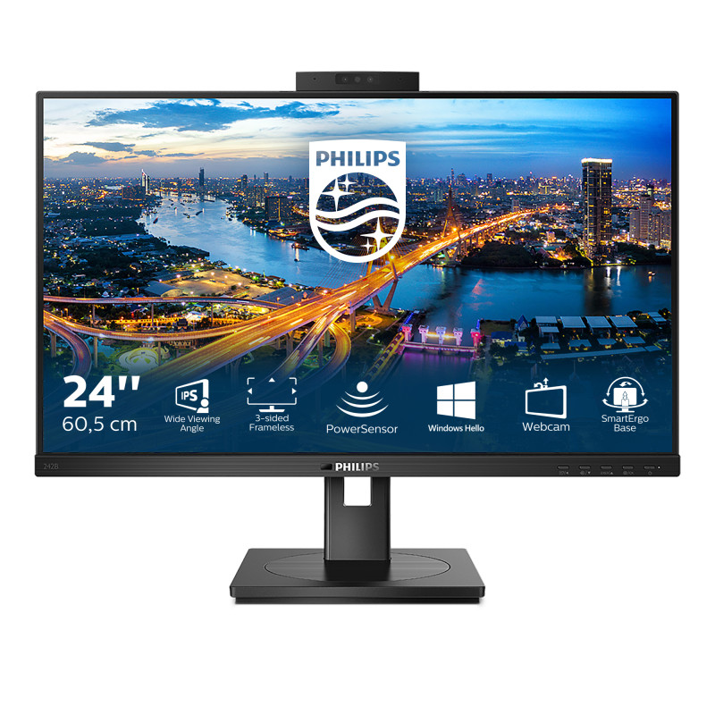Philips 242B1H/00 B Line 242B1H/00, 60,5 cm (23.8"), 1920 x 1080 Pixeles, Full HD, LED, 4 ms, Negro