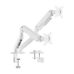 AISENS DT32TSR-439 Soporte de Mesa Eco Contrapeso Giratorio e Inclinable para Monitor/TV 9kg (3 PIVOTES, 2 BRAZOS) de 17-32,