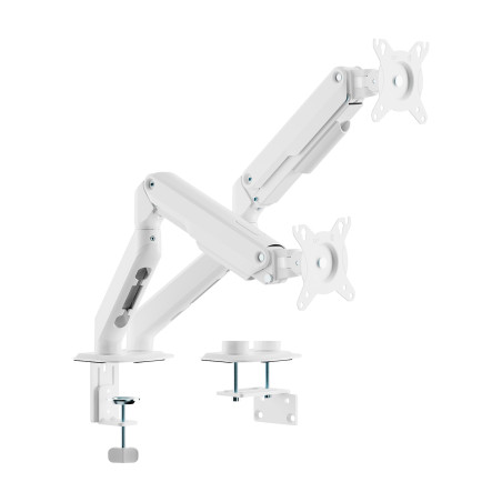 AISENS DT32TSR-439 Soporte de Mesa Eco Contrapeso Giratorio e Inclinable para Monitor/TV 9kg (3 PIVOTES, 2 BRAZOS) de 17-32,