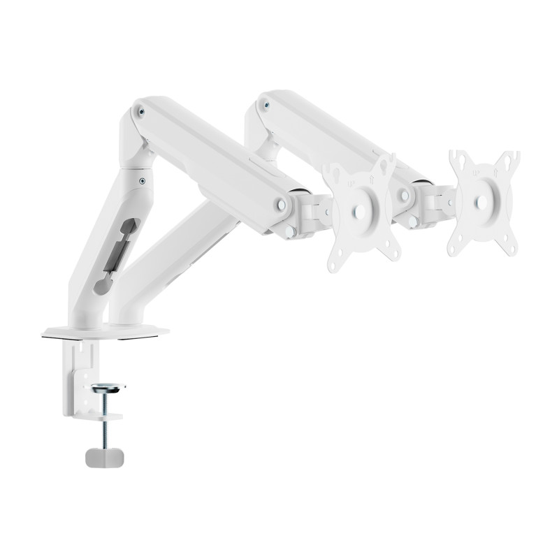 AISENS DT32TSR-439 Soporte de Mesa Eco Contrapeso Giratorio e Inclinable para Monitor/TV 9kg (3 PIVOTES, 2 BRAZOS) de 17-32,