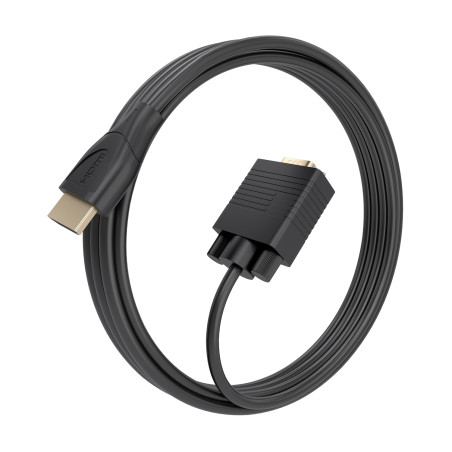 AISENS A122-1012 Cable Conversor HDMI a SVGA, HDMI A/M-SVGA/M, Negro, 2.0m, 2 m, HDMI tipo A (Estándar), VGA (D-Sub), Macho,