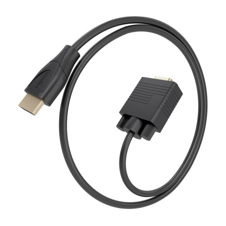 AISENS A122-1010 Cable Conversor HDMI a SVGA, HDMI A/M-SVGA/M, Negro, 1.0m, 1 m, HDMI tipo A (Estándar), VGA (D-Sub), Macho,